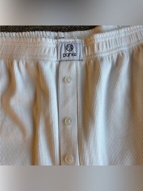 Parke Ribbed White Cotton Pants sold out online (NWOT)